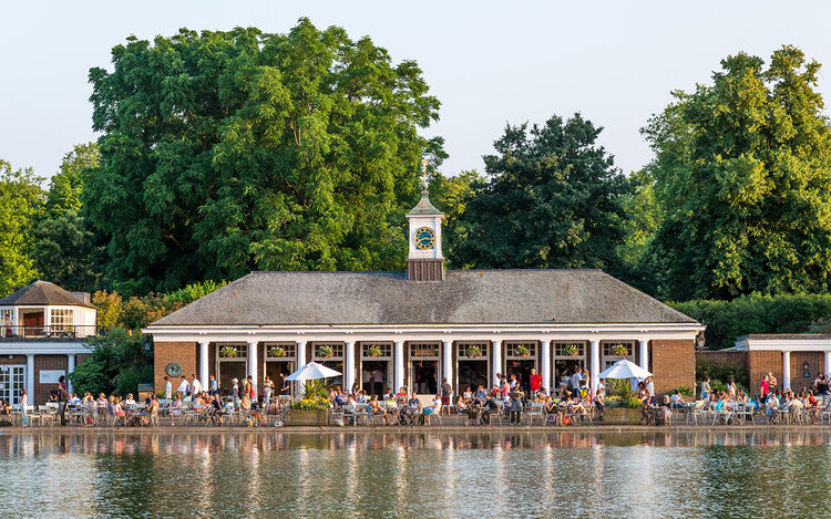 Serpentine lido cafe in-door outdoor event venue