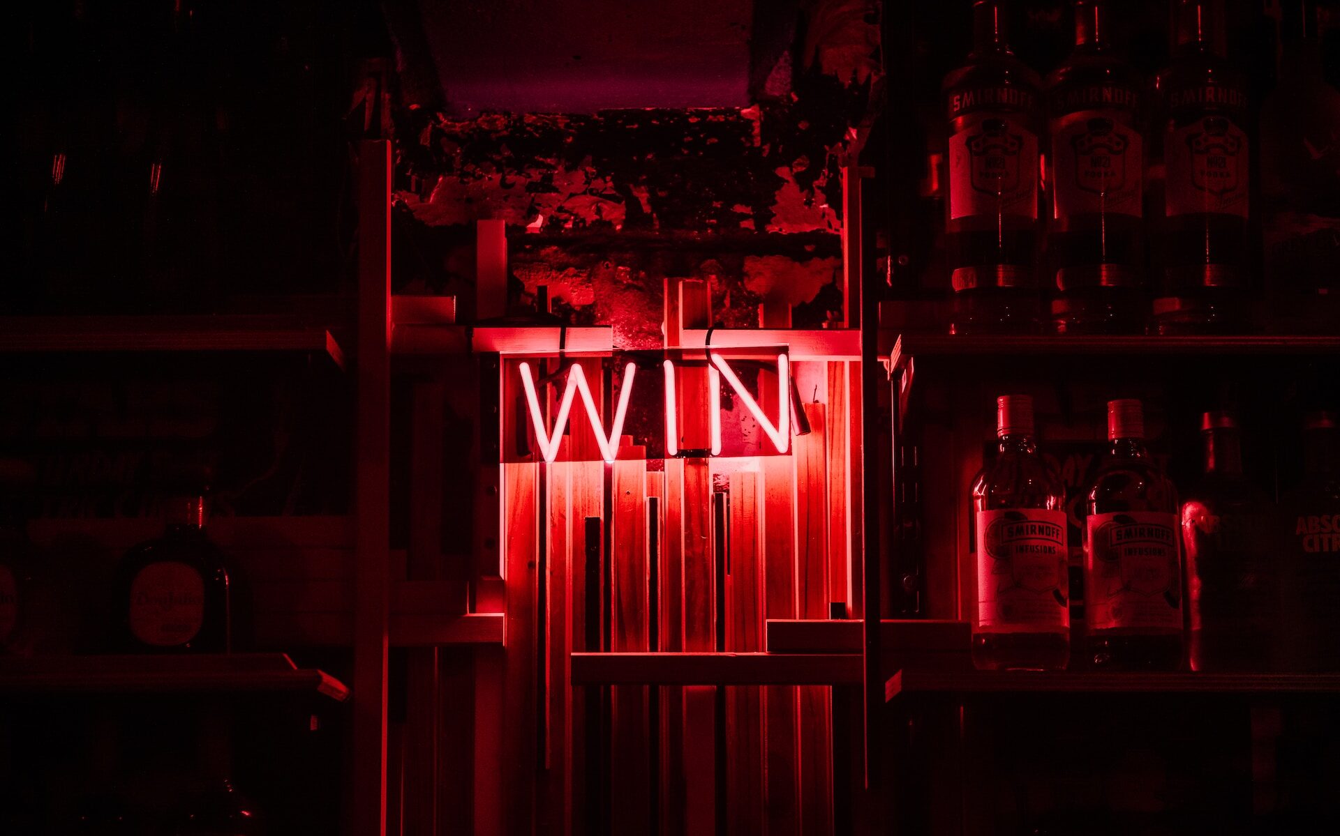 Win neon sign 